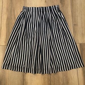 {J. Crew} Midi Skirt with Pockets Navy and Ivory